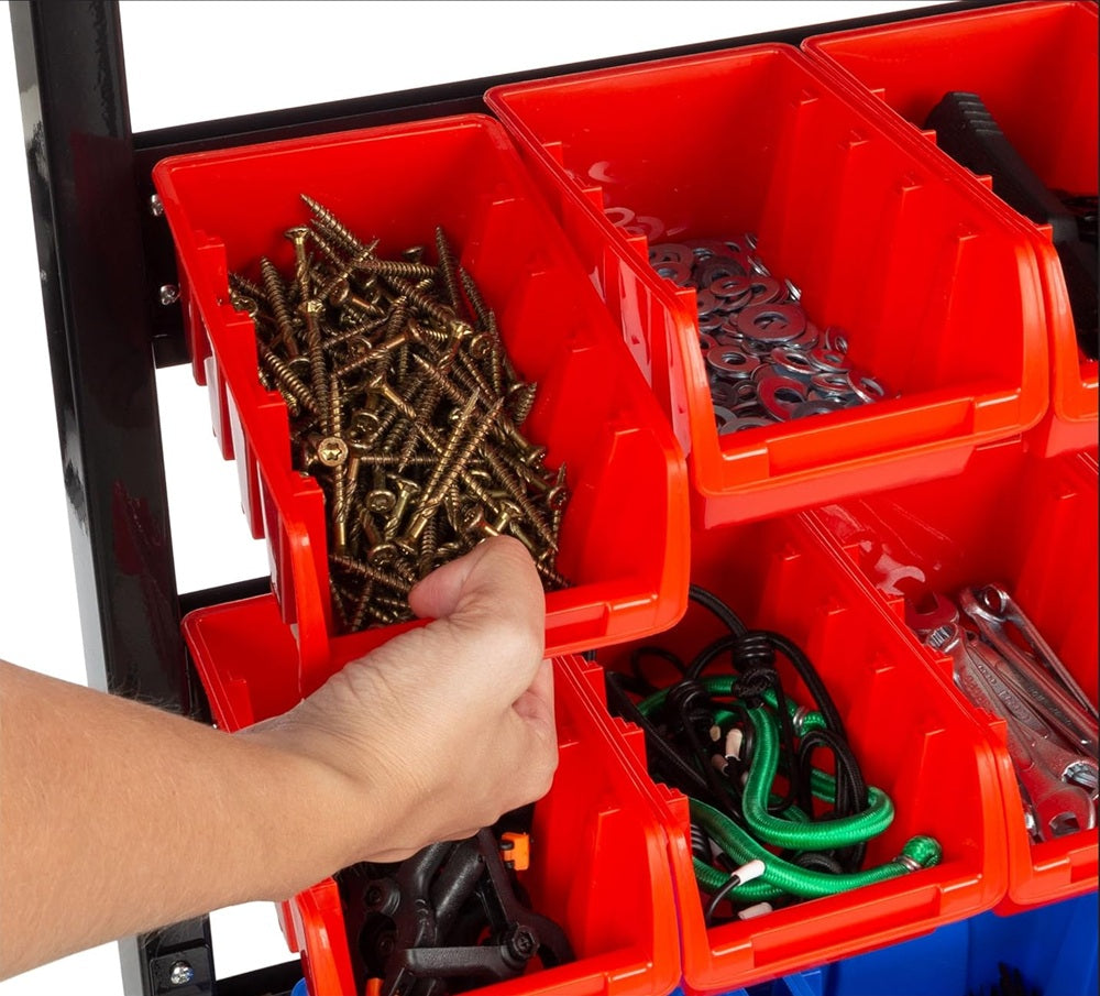 47 Bin Storage Bin / Boxes Set With Metal Rack