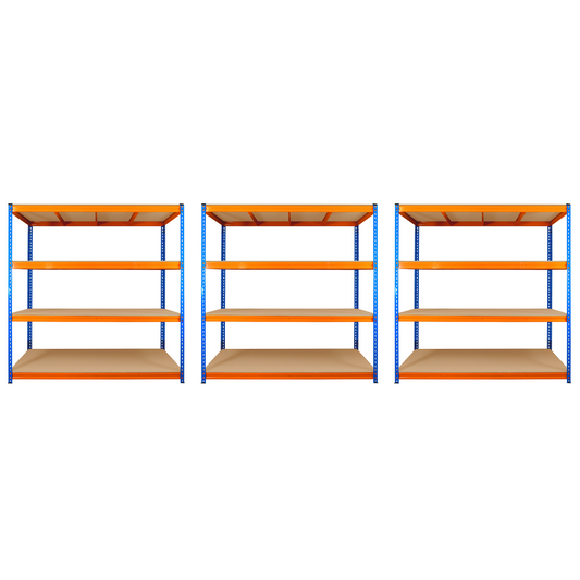 4 Tier Rivet Longspan Shelving 180 x 180 x 60cm - 3 Bay Special Offer