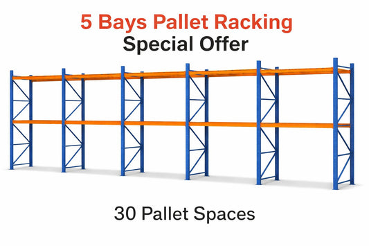5 Bays Used Stow Pallet Racking / Shelving Special Offer