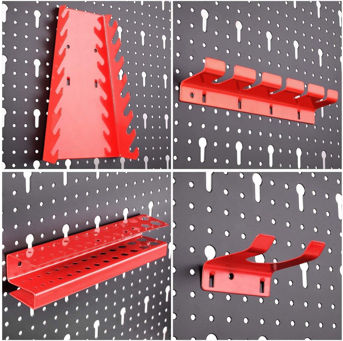 25pcs Metal Perforated Wall Mounted Tool Storage Organiser / Pegboard