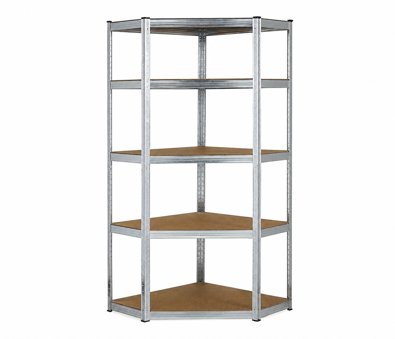 Boltless 5 Layer Corner Shelving / Racking Unit - 180 x 90 x 90 x 60cm