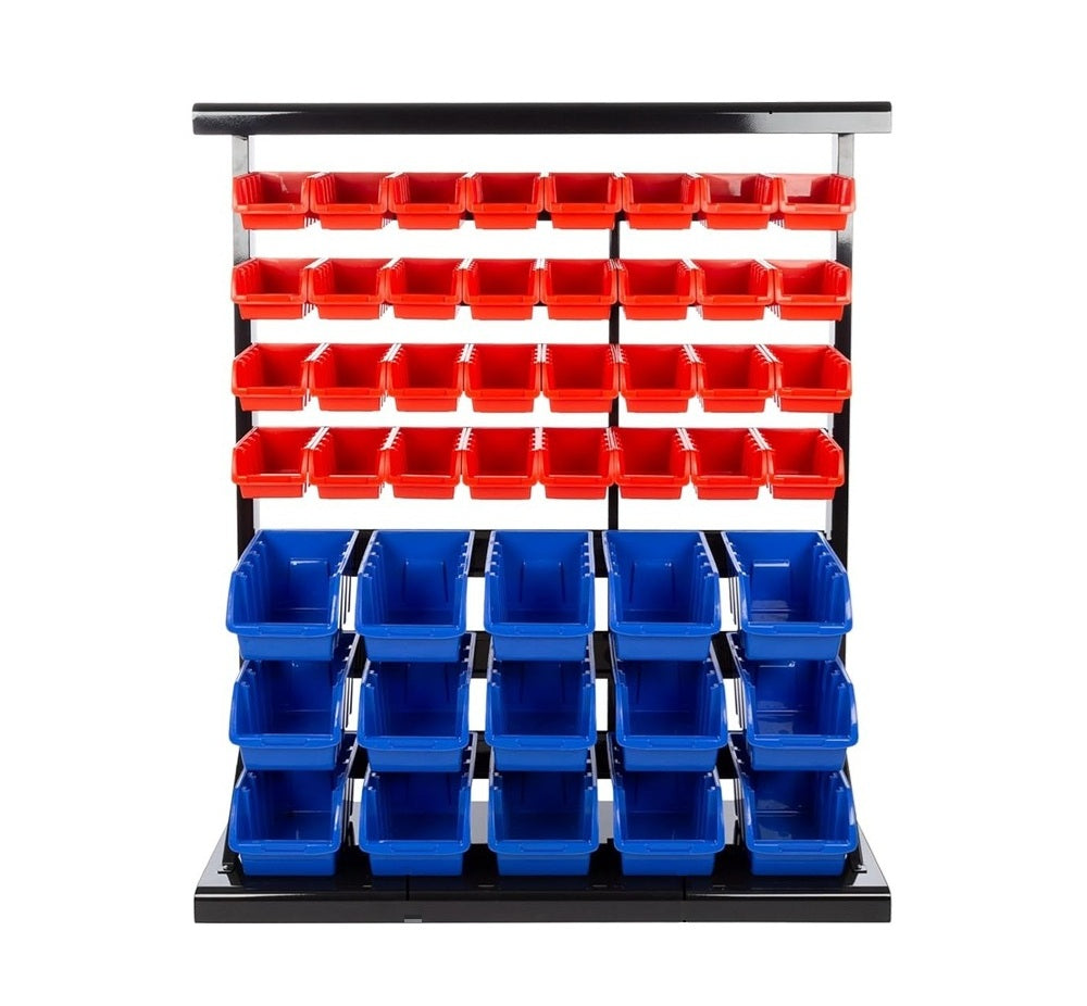 47 Bin Storage Bin / Boxes Set With Metal Rack