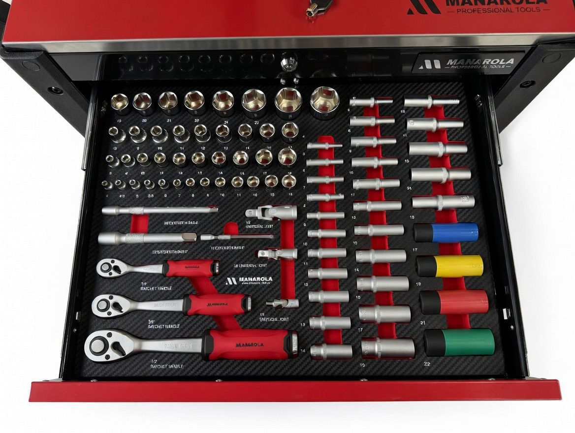 7 Drawer Toolbox / Toolchest With Tools Heavy Duty