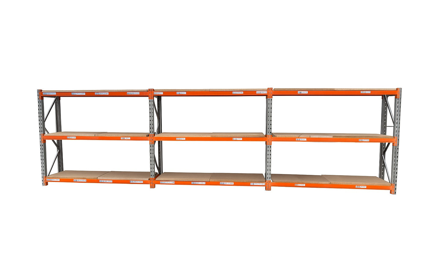 Used 3 Tier Longspan Shelving / Racking 2000 x 2800 x 600mm