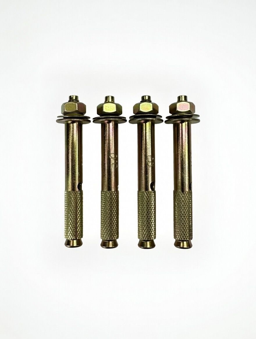 4 Pack Of M6 x 70mm Anchor Bolts To Suit Metal Longspan Shelving