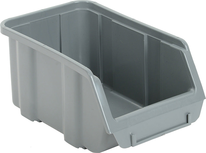 Grey Plastic Storage Picking Bin - 114mm x 148mm x 255mm | Pack Of 20