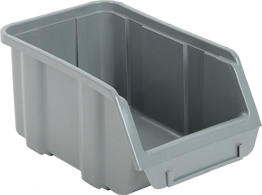 Grey Plastic Storage Picking Bin - 114mm x 148mm x 255mm | Pack Of 20