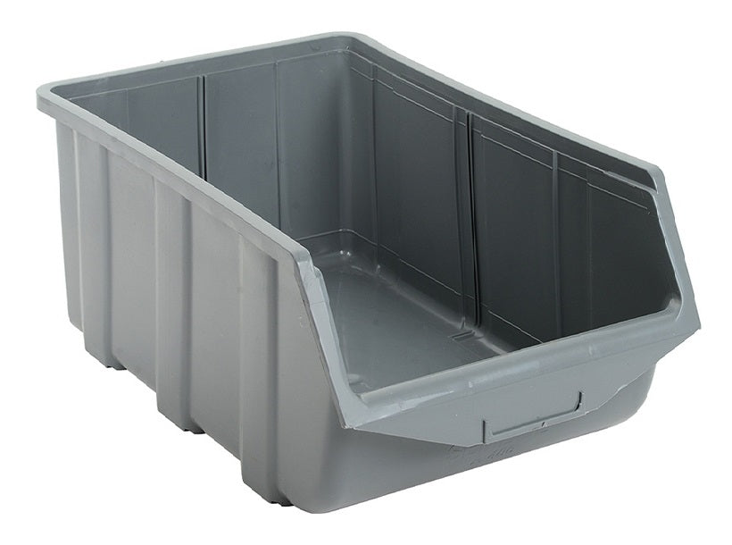 Grey Plastic Storage Picking Bin - 148mm x 219mm x 368mm | Pack Of 10