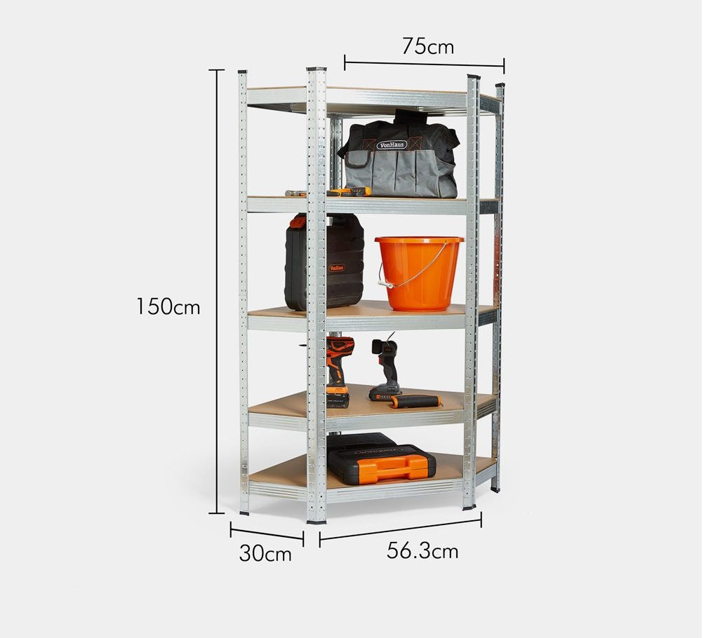 Boltless Shelving Corner Kit - 2 x Shelving Units + 1 x Corner Unit