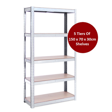 Heavy Duty 5 Tier Garage Shelving Units Metal Storage