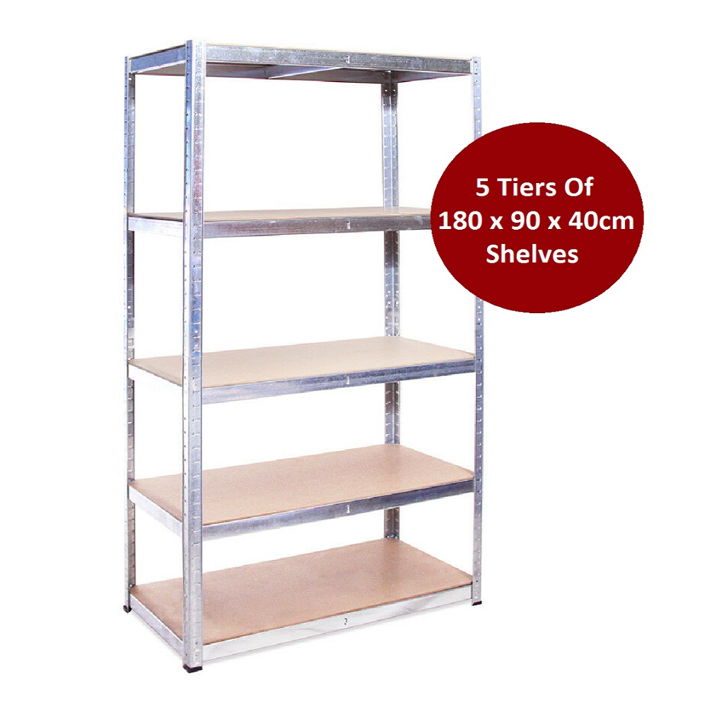 Boltless 5 Layer Shelving / Racking Unit – 180 x 90 x 40cm