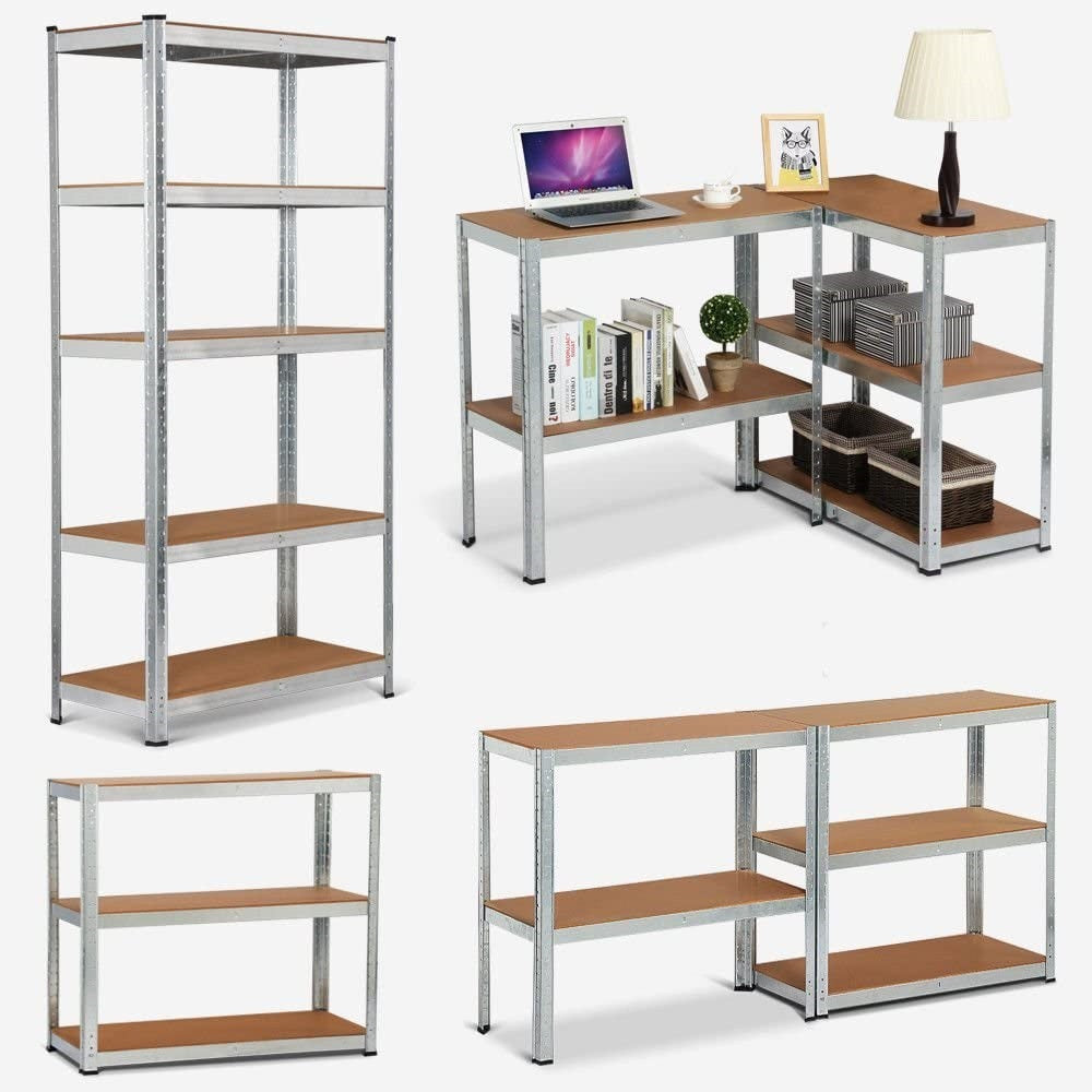 Shelving Corner Kit - 2 x Shelving Units + 1 x Corner Unit