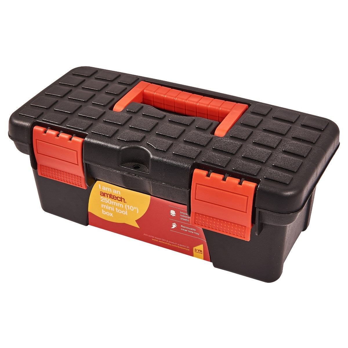 10″ Durable Plastic Mini Tool Storage box Inc Removable tray