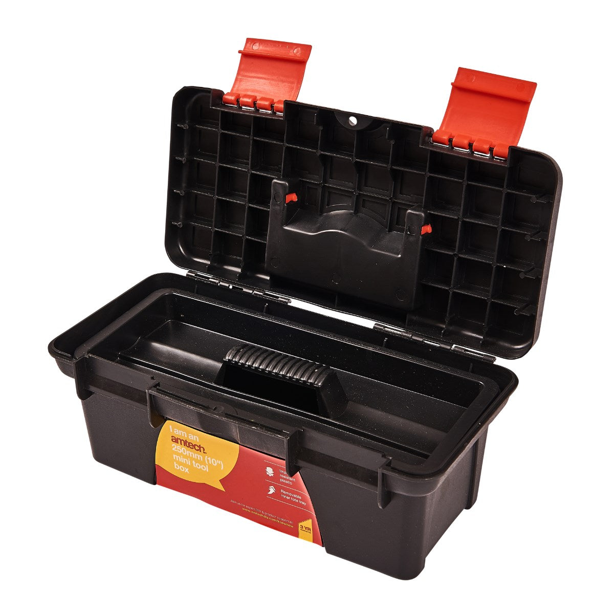 10″ Durable Plastic Mini Tool Storage box Inc Removable tray