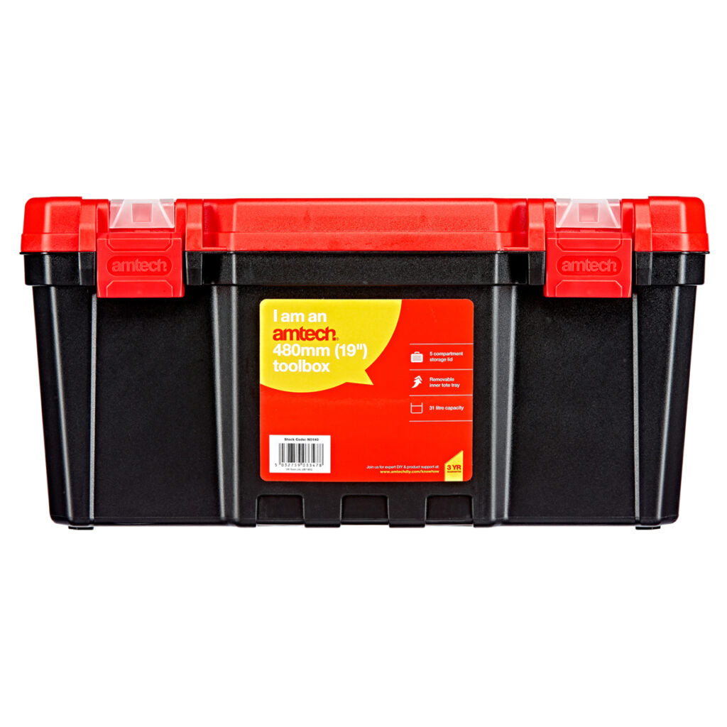 19″ (280mm) Tool Box Includes Lift Out Carry Tray size 50 x 26 x 24cm