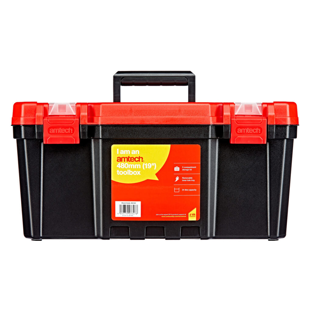 19″ (280mm) Tool Box Includes Lift Out Carry Tray size 50 x 26 x 24cm