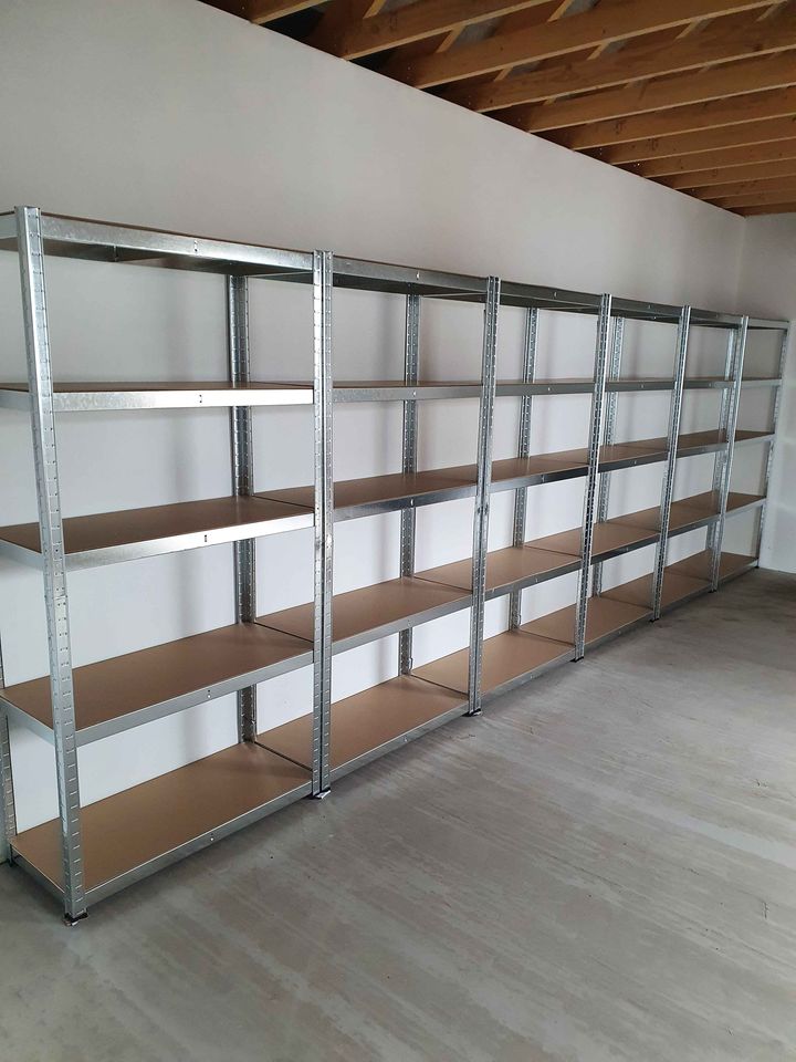 10 Bays Of 180 x 90 x 40cm Boltless 5 Layer Shelving / Racking Units