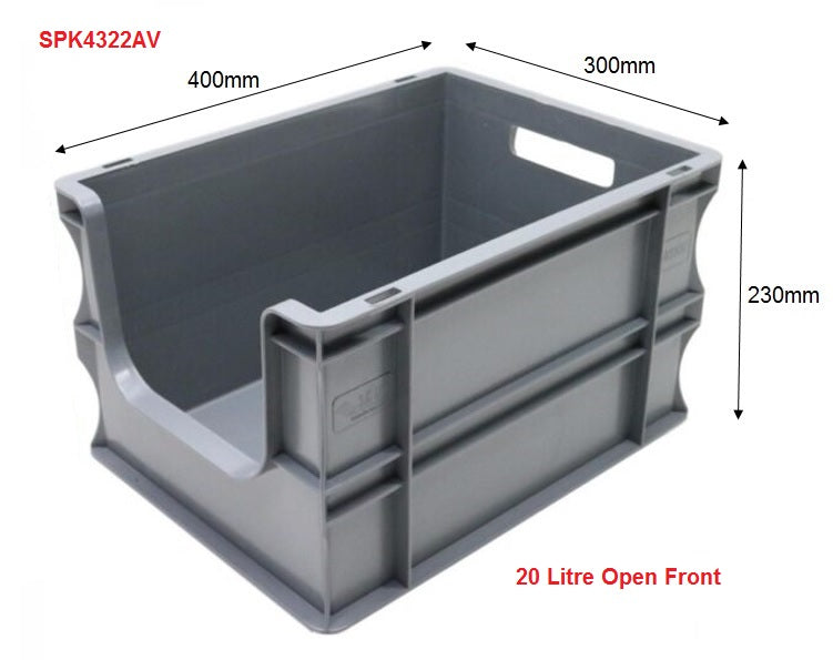 Open Front Euro Container Picking Box / Bin | 230mm x 300mm x 400mm