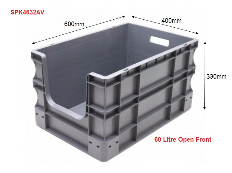 Open Front Euro Container Picking Box / Bin | 330mm x 400mm x 600mm