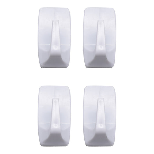 4 Piece Rectangular Removable Self-Adhesive Hook Set