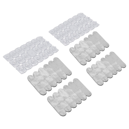 40 Piece Transparent Self-Adhesive Handy Hook Set